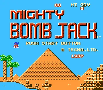 Mighty Bomb Jack (Japan) screen shot title